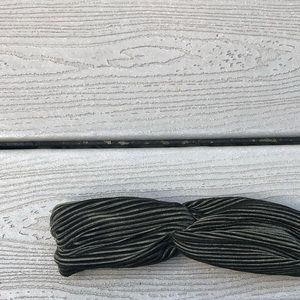 Velvet green knot headband